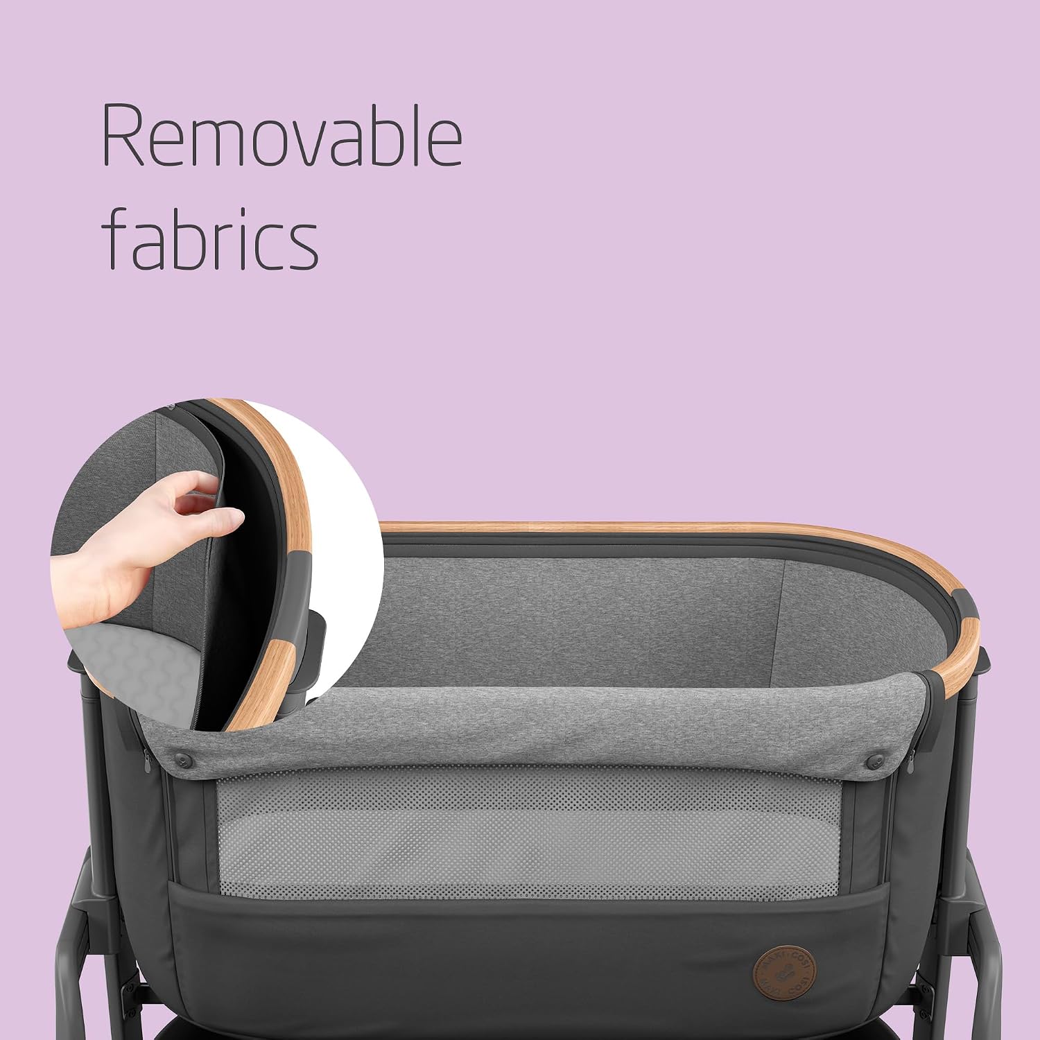 Clara White & Ash Baby Cot Bed